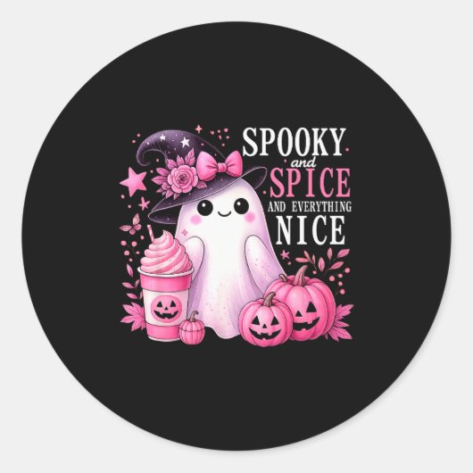 Soky And Sce And Everything Nice Halloween Nk  ラウンドシール (正面)
