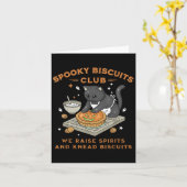 Soky Biscuits Club Black Cat Pumpkin Halloween Bak カード (黄色い花)