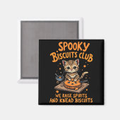 Soky Biscuits Club Cat Funny Halloween Baking マグネット (正面/裏面)