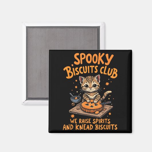 Soky Biscuits Club Cat Funny Halloween Baking  マグネット (正面/裏面)