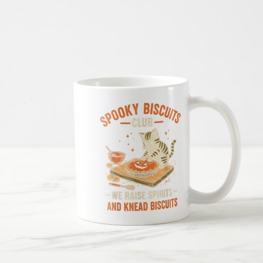 Soky Biscuits Club Funny Halloween Cat Baking コーヒーマグカップ (右)