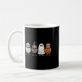 Soky Ghost Kiwi Bird Pumpkin Halloween Skeleton コーヒーマグカップ (左)