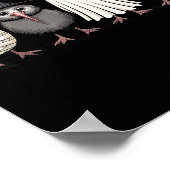 Soky Ghost Kiwi Bird Pumpkin Halloween Skeleton  ポスター (角)