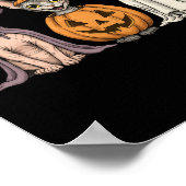 Soky Ghost Sphynx Cat Lover Pumpkin Halloween Long ポスター (角)