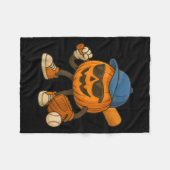 Soky Jack O Lantern Baseball Halloween Costumes Me フリースブランケット (正面(横))