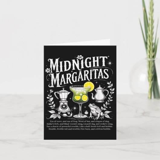 Soky Midnight Margaritas Funny Halloween Drink カード (正面)