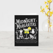 Soky Midnight Margaritas Funny Halloween Drink カード (黄色い花)