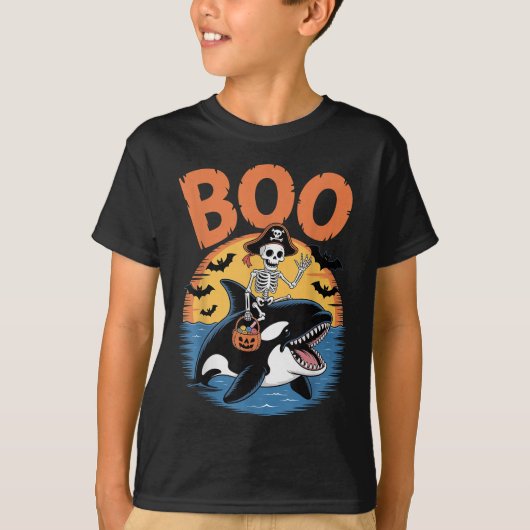 Soky Orca Costume On Boo Orca Halloween Tシャツ (正面)