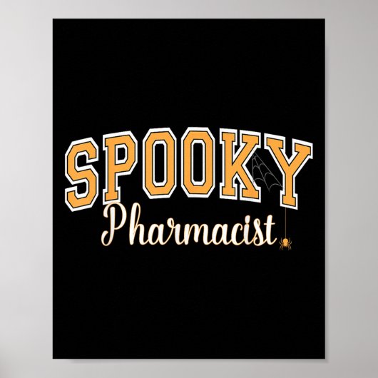 Soky Pharmacist Halloween Sder Varsity オレンジ文字 ポスター (正面)