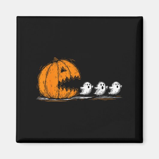 Soky Pumpkin Chasing Cute Ghosts Halloween Parade  マグネット (正面)