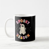 Soky Season Retro Happy Halloween Ghost Women Todd コーヒーマグカップ (左)