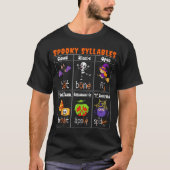 Soky Syllables Funny Halloween Educational Teacher Tシャツ (正面)