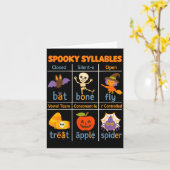 Soky Syllables Teacher Funny Halloween Educational カード (黄色い花)