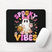 Soky Vibes Ghost Retro Groovy Halloween Women Girl マウスパッド (マウス)