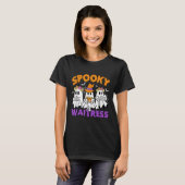Soky Waitress Funny Ghost Halloween  Tシャツ (正面フル)