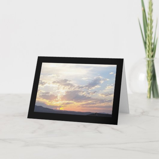 SOLの夏の日没の歌。 4:7の挨拶状 カード (正面)