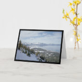 SOLのTahoe-の歌の冬。 7:5の挨拶状 カード (黄色い花)