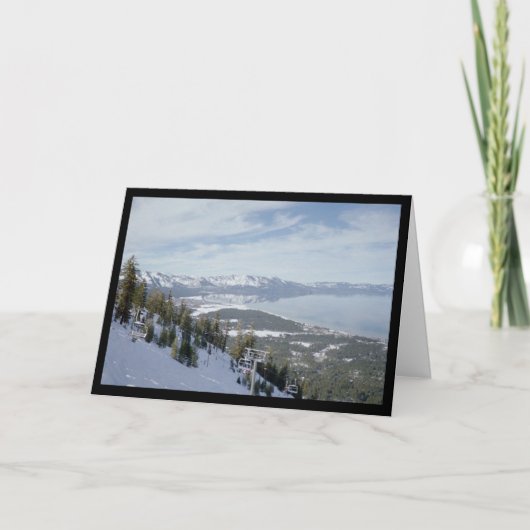 SOLのTahoe-の歌の冬。 7:5の挨拶状 カード (正面)