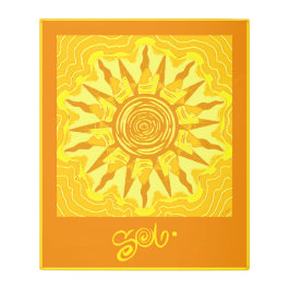 "SOL"デザインメタリックアート。 メタルプリント