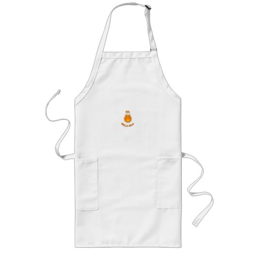 Sol Brillo Sola Logo Apron – Stylish Sun Design Ki ロングエプロン (正面)