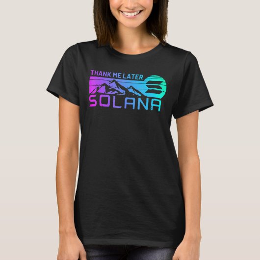 Sol Cryptocurrencyコイン定義のためのSolana暗号コイン Tシャツ (正面)