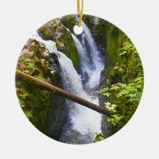 Sol Duc Falls I at Olympic National Park セラミックオーナメント (正面)