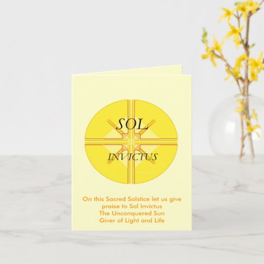 SOL Invictusの挨拶状 カード (黄色い花)