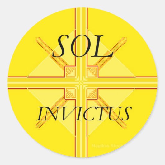 Sol Invictusステッカー ラウンドシール (正面)