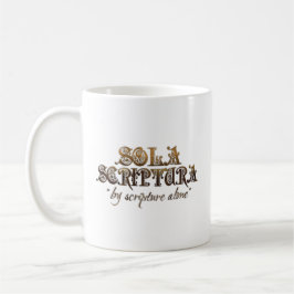 "SOLA SCRIPTURA" (w/bibleの詩) 11のozのクラシックのマグ コーヒーマグカップ