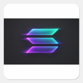 Solana Neon Speed Bars Sticker スクエアシール