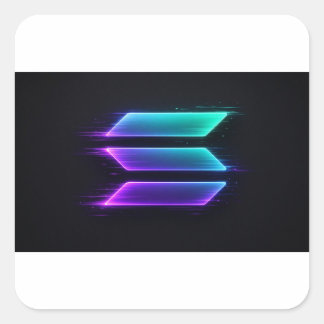Solana Neon Speed Bars Sticker スクエアシール