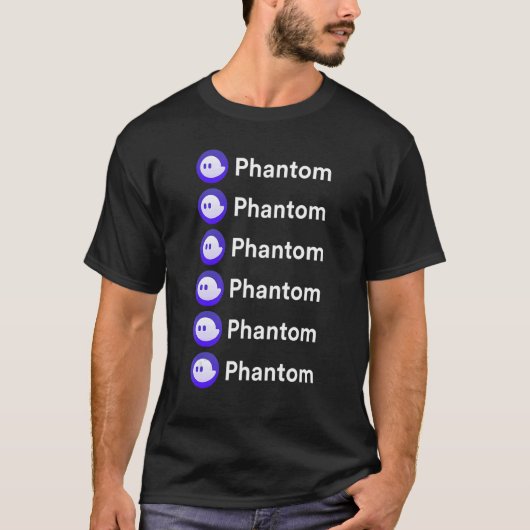 Solana Netw上のファントムNftと暗号財布 Tシャツ (正面)