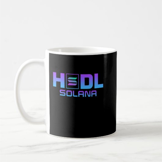 solana sol logo SOL Crypto Coin HODL コーヒーマグカップ (左)