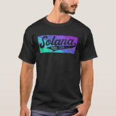 Solana SOL Script Bold Font Retro Solana Crypto Tシャツ (正面)