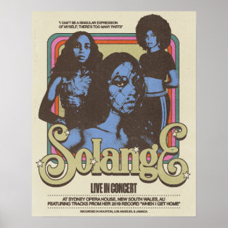 Solange Live in New South Wales, AU Poster ポスター