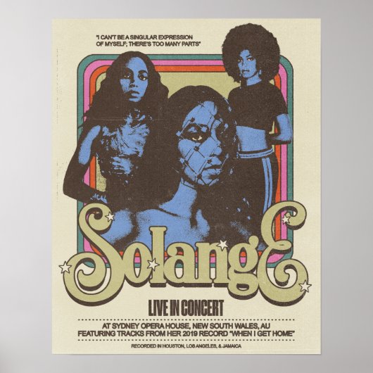 Solange Live in New South Wales, AU Poster ポスター (正面)