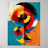 Solar Axis – Mid-Century Bauhaus Symmetry Wall Art ポスター (正面)