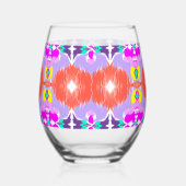 Solar Bloom Kaleidoscope ステムなしワイングラス (右)