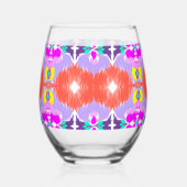 Solar Bloom Kaleidoscope ステムなしワイングラス (左)