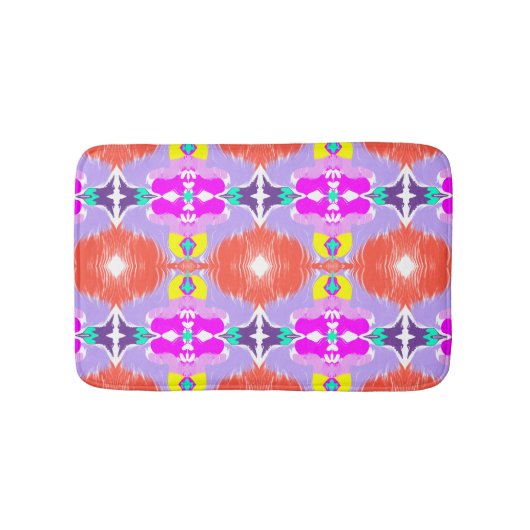 Solar Bloom Kaleidoscope Throw Pillow バスマット (正面)