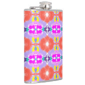 Solar Bloom Kaleidoscope Throw Pillow フラスク (右)