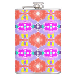 Solar Bloom Kaleidoscope Throw Pillow フラスク