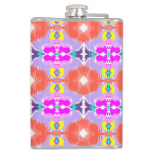 Solar Bloom Kaleidoscope Throw Pillow フラスク (裏面)