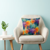 Solar Drift Vibrant Fractal Art Abstract Pattern クッション (椅子)