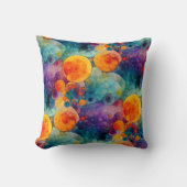 Solar Drift Vibrant Fractal Art Abstract Pattern クッション (正面)