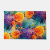 Solar Drift Vibrant Fractal Art Abstract Pattern ドアマット (正面)