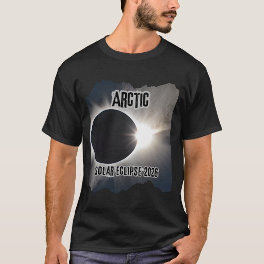 Solar Eclipse 2026 Arctic Tシャツ (正面)