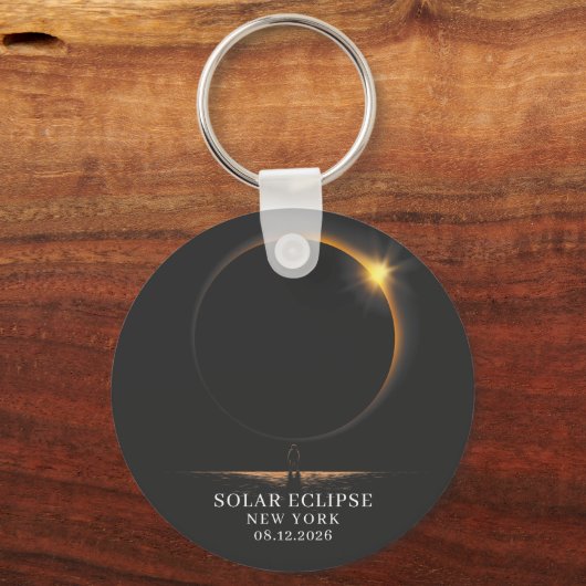 Solar Eclipse 2026 Celestial Astronomy キーホルダー (正面)