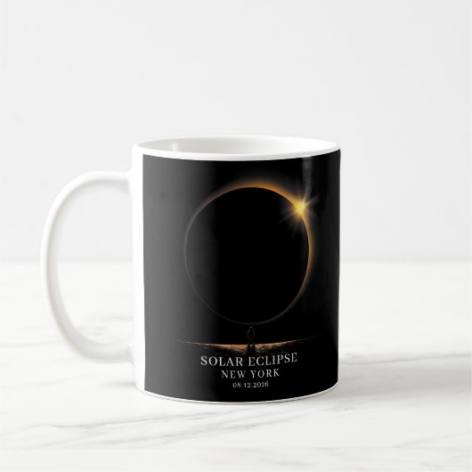 Solar Eclipse 2026 Celestial Astronomy コーヒーマグカップ (左)