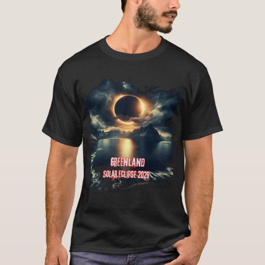Solar Eclipse 2026 Greenland Tシャツ (正面)